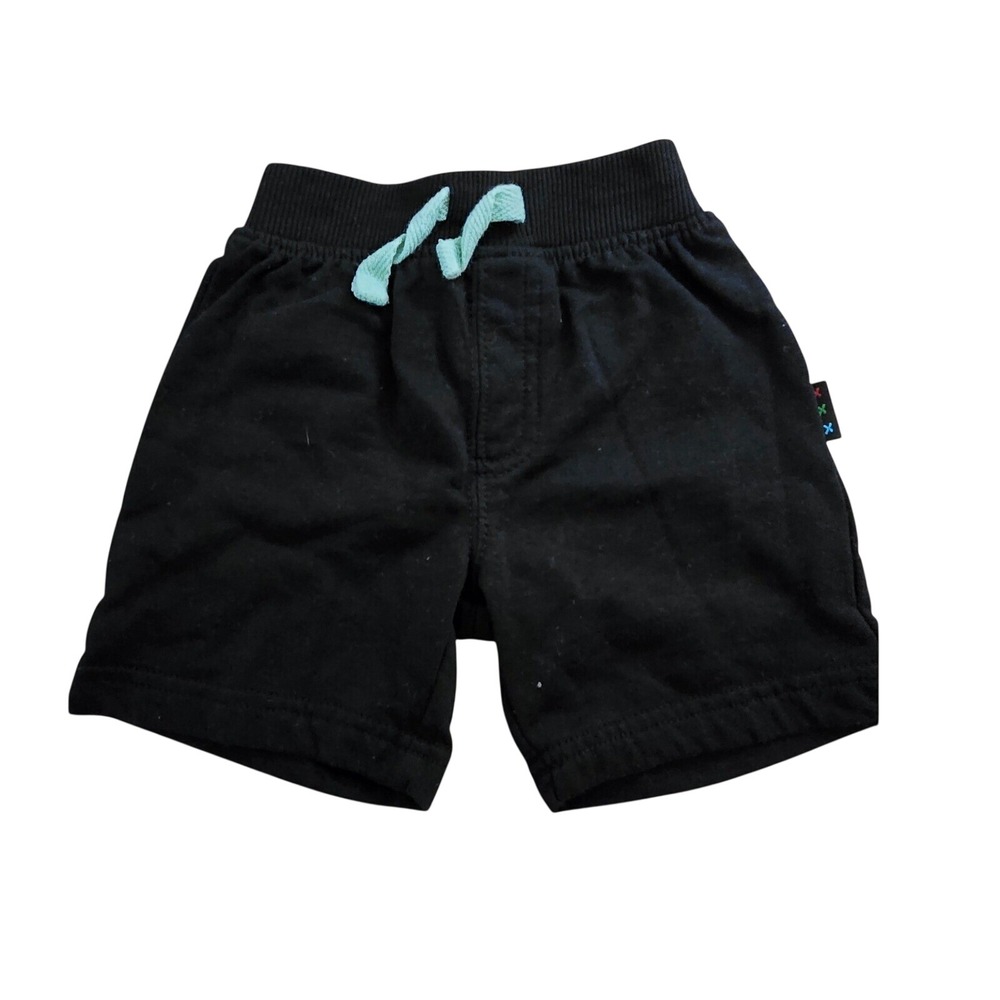 Buttons and Thread Baby Boy Black Shorts Mint Drawstring 12M